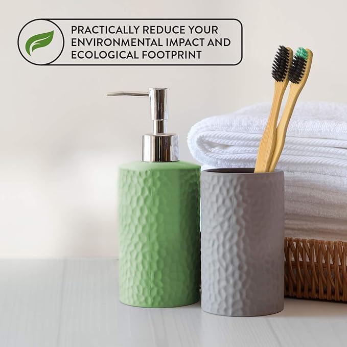 Lindo EcoGrip Charcoal Infused Bamboo Toothbrush - Soft German Made Fiber Bristles, Organic and Recyclable, Multi-Colored - Pack of 4 - Image 2